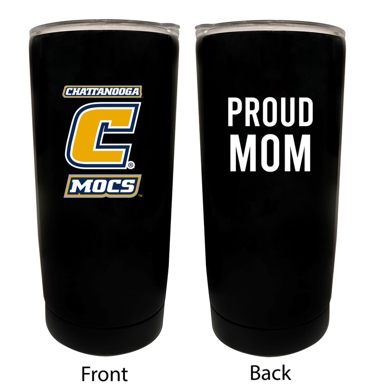 University of Tennessee at Chattanooga NCAA Insulated Tumbler - 16oz Stainless Steel Travel Mug Proud Mom Design Black