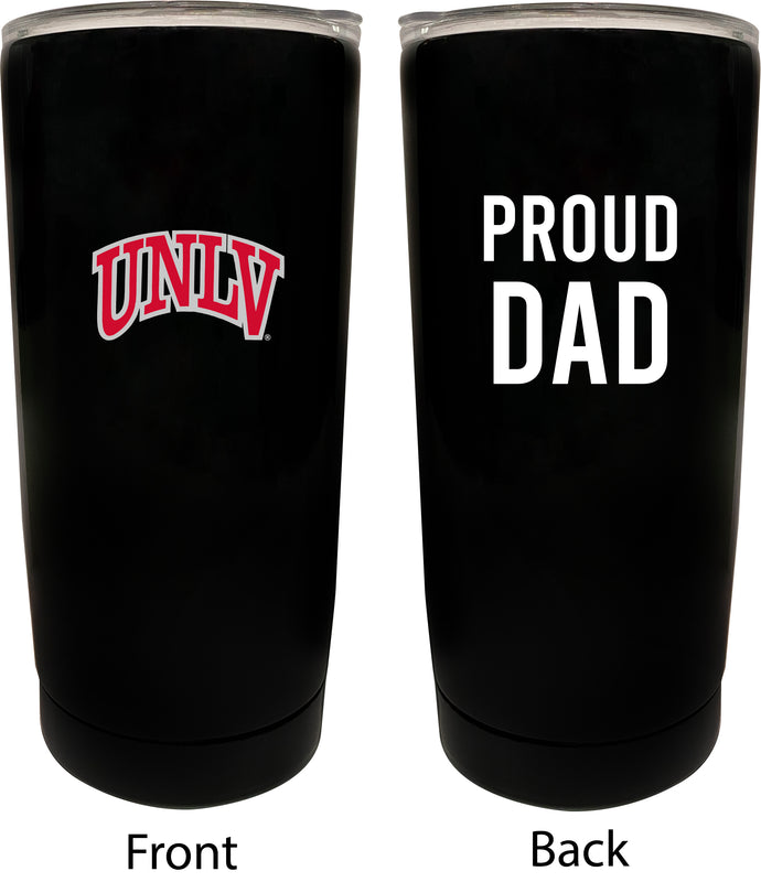 UNLV Rebels NCAA Insulated Tumbler - 16oz Stainless Steel Travel Mug Proud Dad Design Black