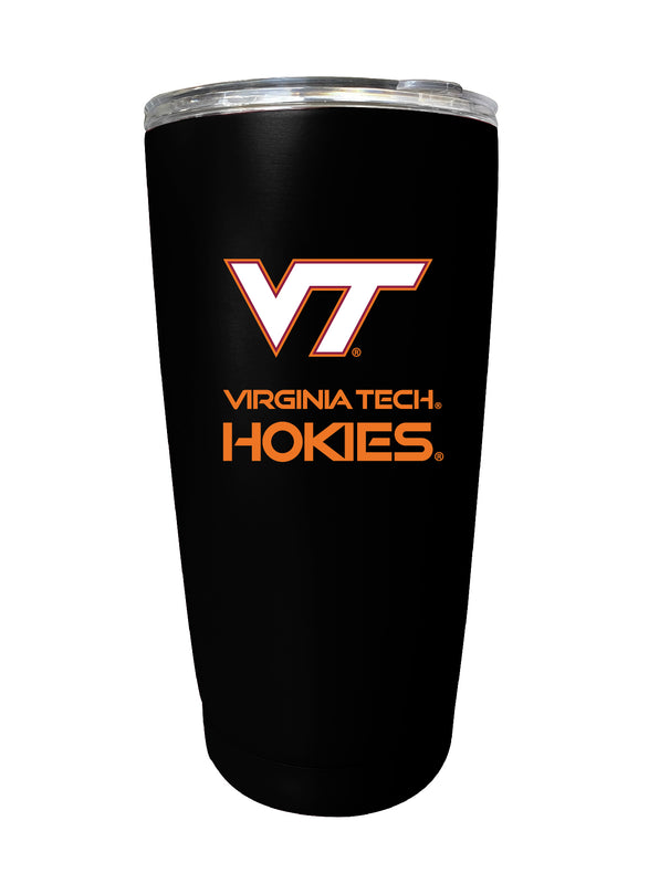 Virginia Tech Hokies 16 oz Stainless Steel Insulated Tumbler Black Officially Licensed Collegiate Product 2-Pack