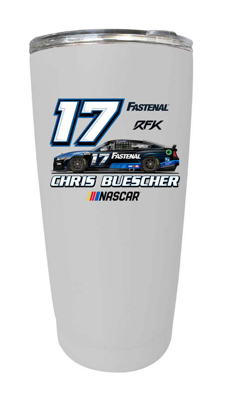 #17 Chris Buescher Officially Licensed 16oz Stainless Steel Tumbler Car Design