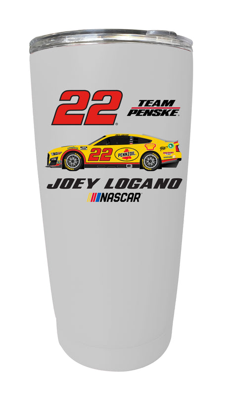 #22 Joey Logano Officially Licensed 16oz Stainless Steel Tumbler Car Design