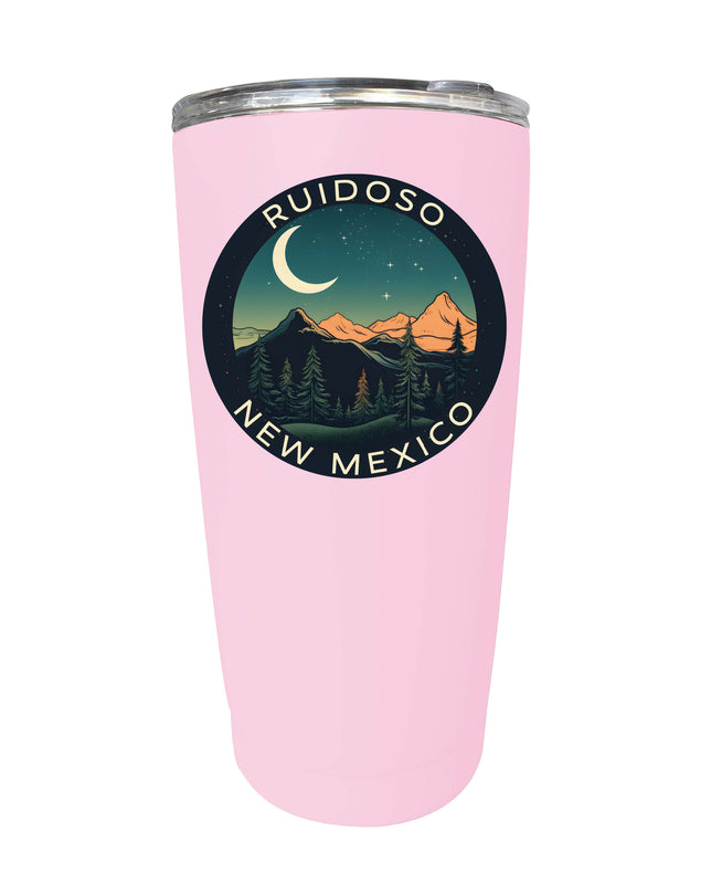 Ruidoso New Mexico Design A Souvenir 16 oz Stainless Steel Insulated Tumbler Pink Single