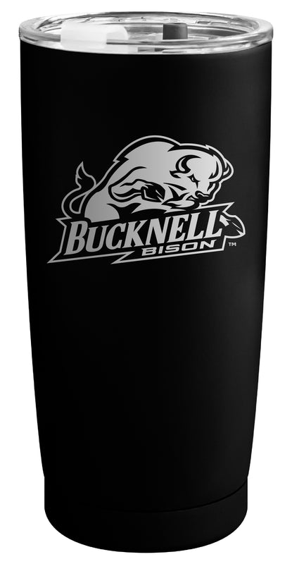 Bucknell University Bison Officially Licensed 16 oz Engraved Insulated Stainless Steel Tumbler Black