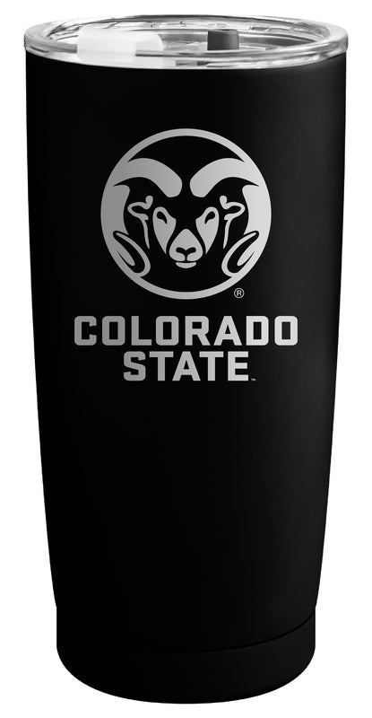 Colorado State Rams Officially Licensed 16 oz Engraved Insulated Stainless Steel Tumbler Black