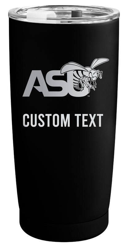 Alabama State University Customizable Officially Licensed 16 oz Engraved Insulated Stainless Steel Tumbler Black