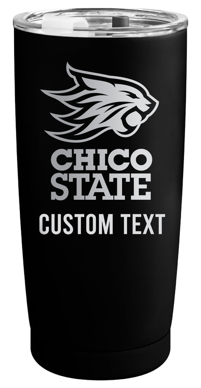 California State University, Chico Customizable Officially Licensed 16 oz Engraved Insulated Stainless Steel Tumbler Black