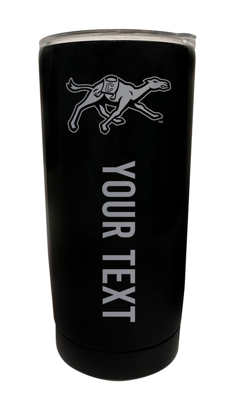 Custom Campbell University Fighting Camels Customizable 16 oz Insulated Stainless Steel Tumbler - Choice of Color