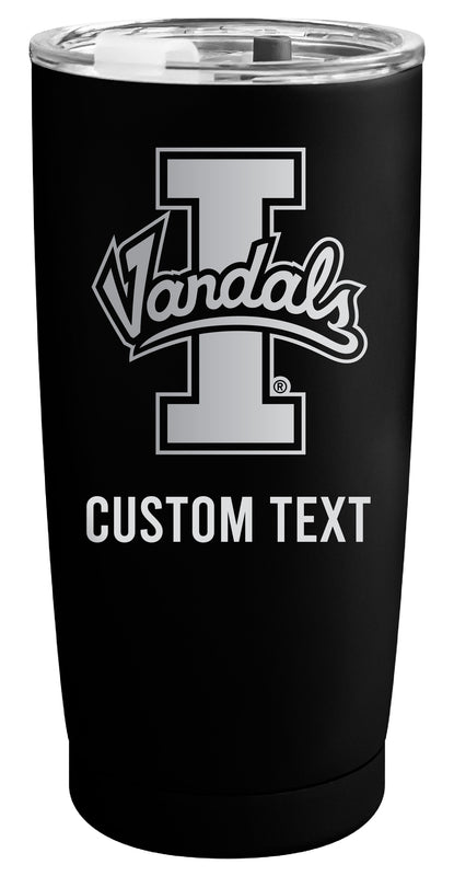Idaho Vandals Customizable Officially Licensed 16 oz Engraved Insulated Stainless Steel Tumbler Black