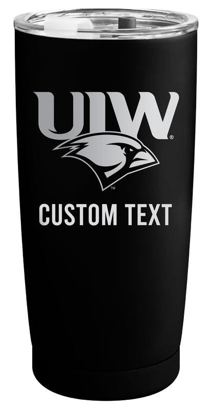 Incarnate Word Cardinals Customizable Officially Licensed 16 oz Engraved Insulated Stainless Steel Tumbler Black