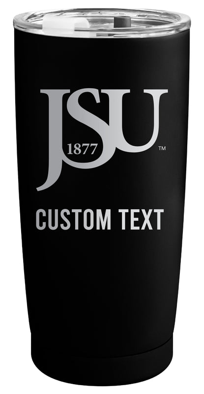 Jackson State University Customizable Officially Licensed 16 oz Engraved Insulated Stainless Steel Tumbler Black