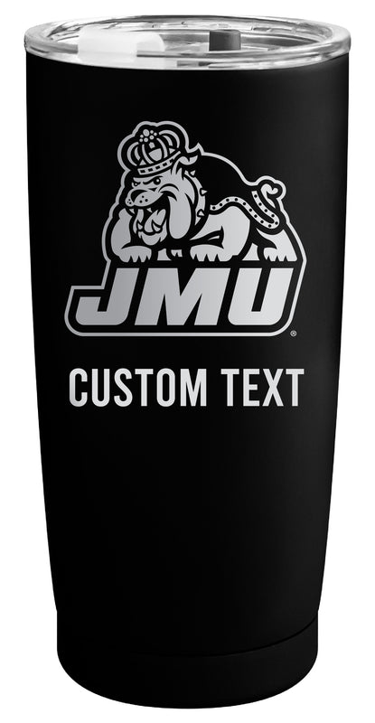 James Madison Dukes Customizable Officially Licensed 16 oz Engraved Insulated Stainless Steel Tumbler Black