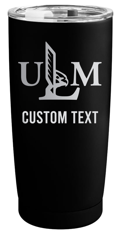 University of Louisiana Monroe Customizable Officially Licensed 16 oz Engraved Insulated Stainless Steel Tumbler Black