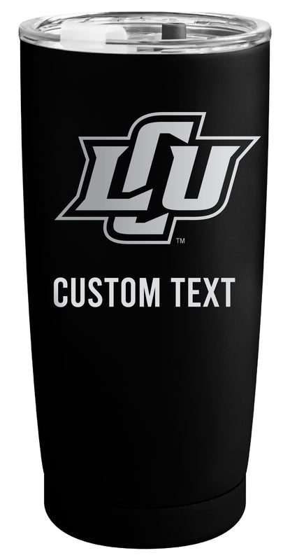 Lubbock Christian University Chaparral Customizable Officially Licensed 16 oz Engraved Insulated Stainless Steel Tumbler Black