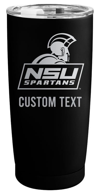 Norfolk State University Customizable Officially Licensed 16 oz Engraved Insulated Stainless Steel Tumbler Black