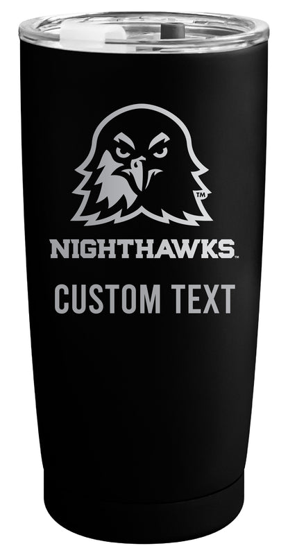North Georgia Nighhawks Customizable Officially Licensed 16 oz Engraved Insulated Stainless Steel Tumbler Black