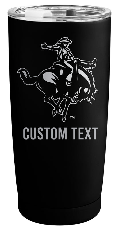 Northwestern Oklahoma State University Customizable Officially Licensed 16 oz Engraved Insulated Stainless Steel Tumbler Black