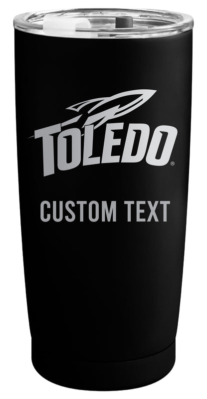 Toledo Rockets Customizable Officially Licensed 16 oz Engraved Insulated Stainless Steel Tumbler Black