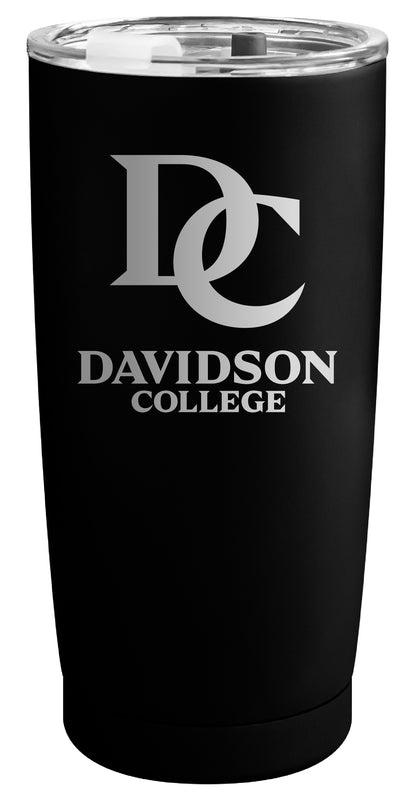 Davidson College Officially Licensed 16 oz Engraved Insulated Stainless Steel Tumbler Black