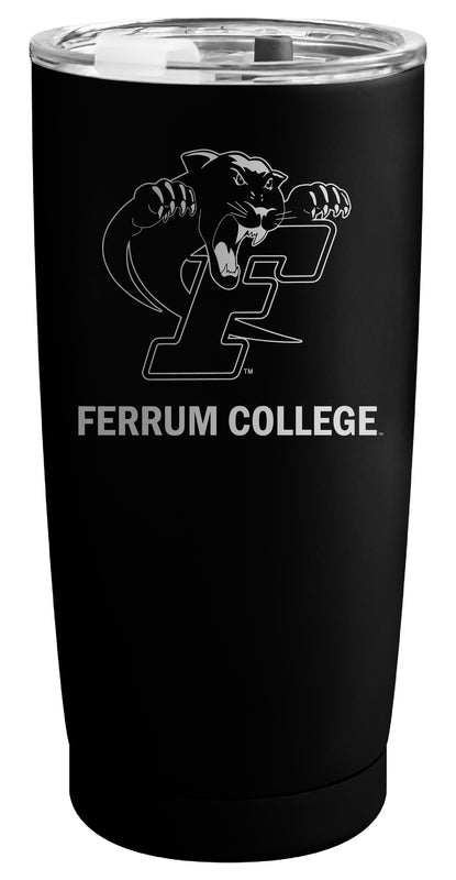 Ferrum College Officially Licensed 16 oz Engraved Insulated Stainless Steel Tumbler Black