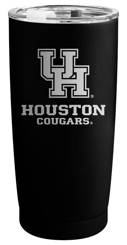 University of Houston Officially Licensed 16 oz Engraved Insulated Stainless Steel Tumbler Black