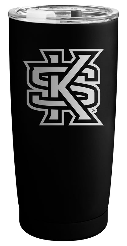 Kennesaw State University Officially Licensed 16 oz Engraved Insulated Stainless Steel Tumbler Black