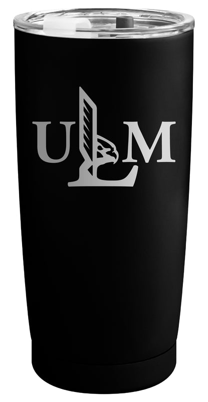 University of Louisiana Monroe Officially Licensed 16 oz Engraved Insulated Stainless Steel Tumbler Black