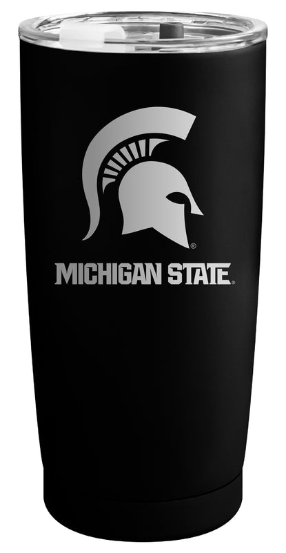 Michigan State Spartans Officially Licensed 16 oz Engraved Insulated Stainless Steel Tumbler Black