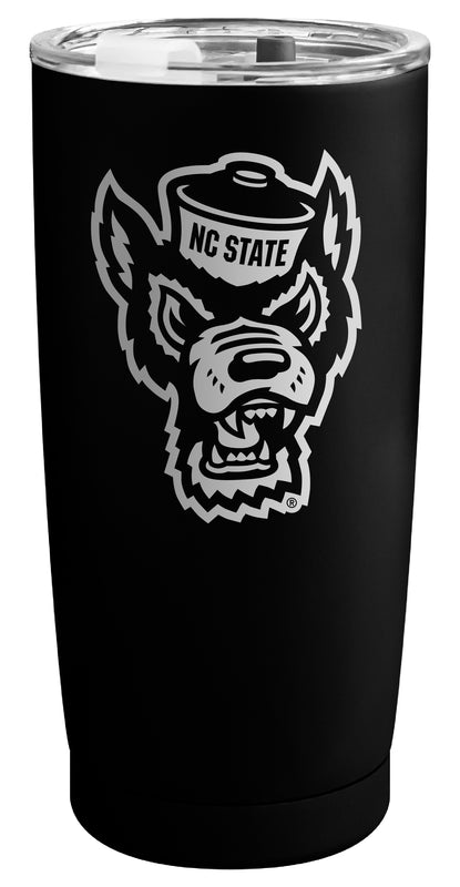 NC State Wolfpack Officially Licensed 16 oz Engraved Insulated Stainless Steel Tumbler Black