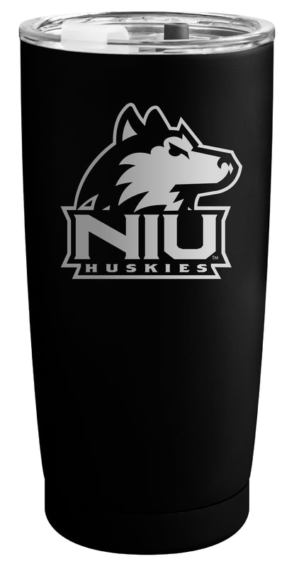 Northern Illinois Huskies Officially Licensed 16 oz Engraved Insulated Stainless Steel Tumbler Black