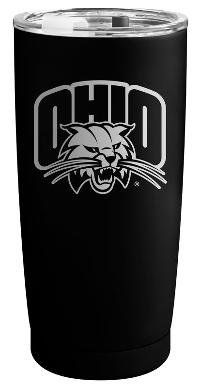 Ohio University Officially Licensed 16 oz Engraved Insulated Stainless Steel Tumbler Black