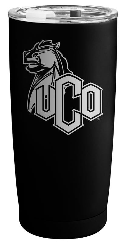 University of Central Oklahoma Bronchos Officially Licensed 16 oz Engraved Insulated Stainless Steel Tumbler Black
