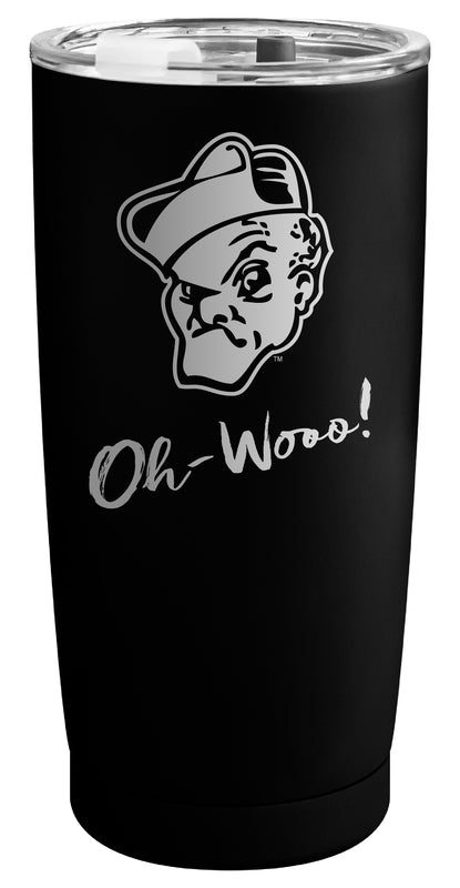Ohio Wesleyan University Officially Licensed 16 oz Engraved Insulated Stainless Steel Tumbler Black