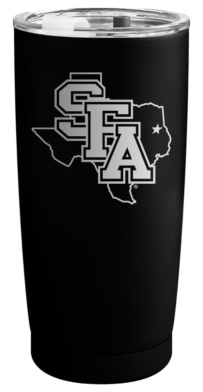 Stephen F. Austin State University Officially Licensed 16 oz Engraved Insulated Stainless Steel Tumbler Black