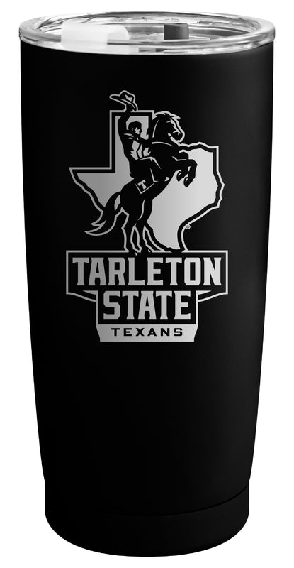 Tarleton State University Officially Licensed 16 oz Engraved Insulated Stainless Steel Tumbler Black