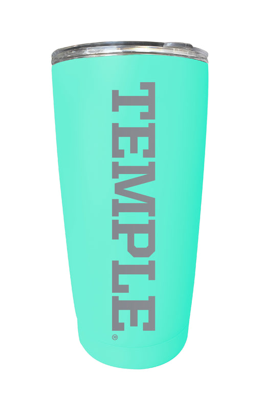 Temple University 16 oz Stainless Steel Etched Tumbler - Choose Your Color