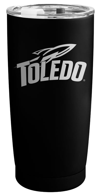 Toledo Rockets Officially Licensed 16 oz Engraved Insulated Stainless Steel Tumbler Black