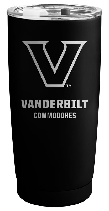 Vanderbilt University Officially Licensed 16 oz Engraved Insulated Stainless Steel Tumbler Black