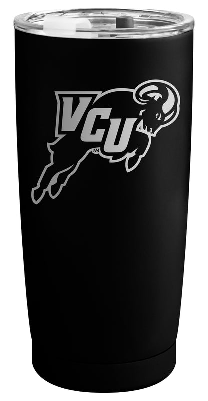Virginia Commonwealth Officially Licensed 16 oz Engraved Insulated Stainless Steel Tumbler Black