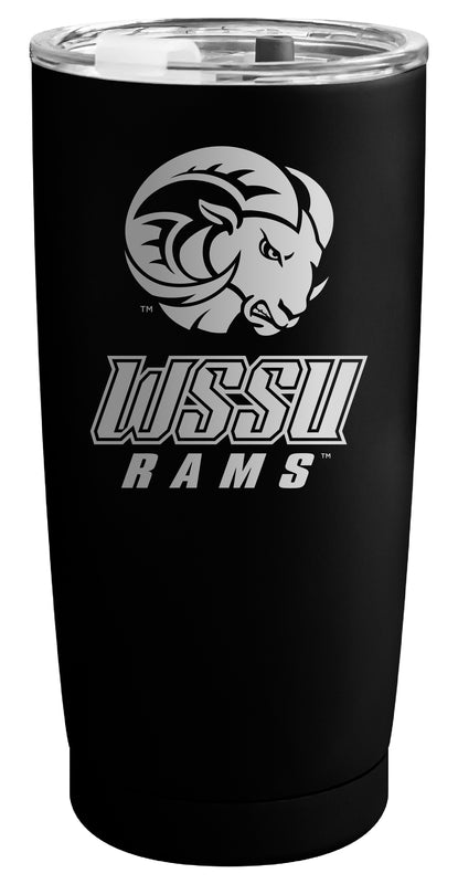 Winston-Salem State Officially Licensed 16 oz Engraved Insulated Stainless Steel Tumbler Black