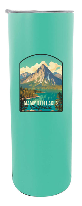 Mammoth Lakes California Design A Souvenir 20 oz Insulated Stainless Steel Skinny Tumbler Seafoam 4-Pack