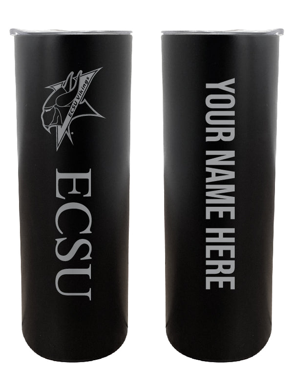 Elizabeth City State University Customizable 20 oz Engraved Insulated Skinny Tumbler Officially Licensed Collegiate Product Black