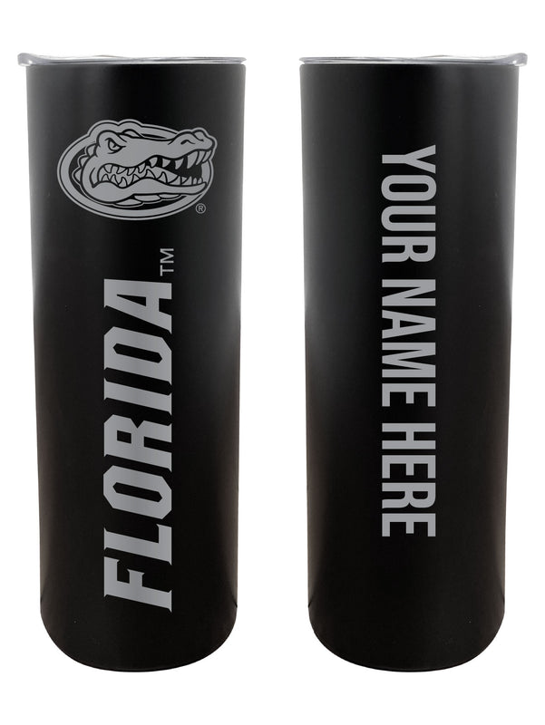 Florida Gators Customizable 20 oz Engraved Insulated Skinny Tumbler Officially Licensed Collegiate Product Black