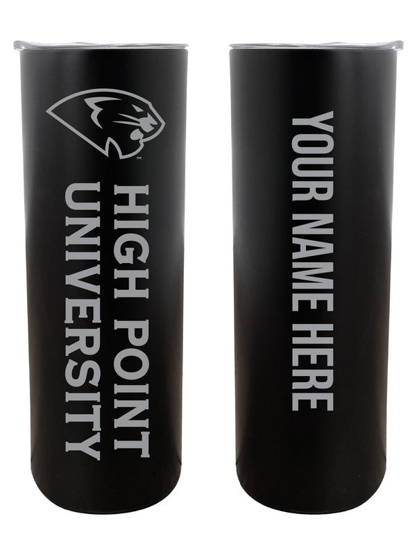 High Point University Customizable 20 oz Engraved Insulated Skinny Tumbler Officially Licensed Collegiate Product Black