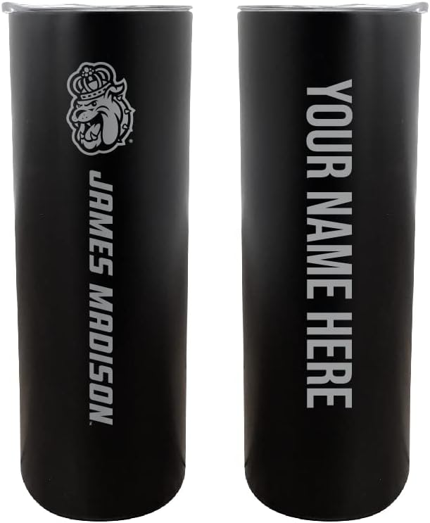 Customizable James Madison Dukes 20 oz Engraved Insulated Stainless Steel Skinny Tumbler - Multiple Colors Available