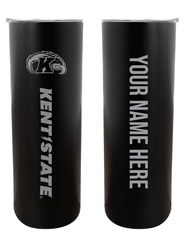 Kent State University Customizable 20 oz Engraved Insulated Skinny Tumbler Officially Licensed Collegiate Product Black