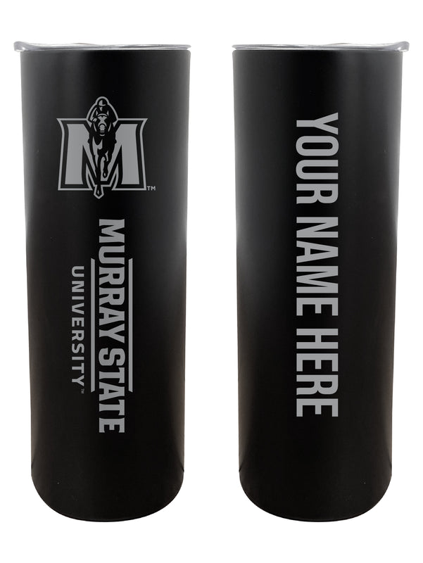 Murray State University Customizable 20 oz Engraved Insulated Skinny Tumbler Officially Licensed Collegiate Product Black