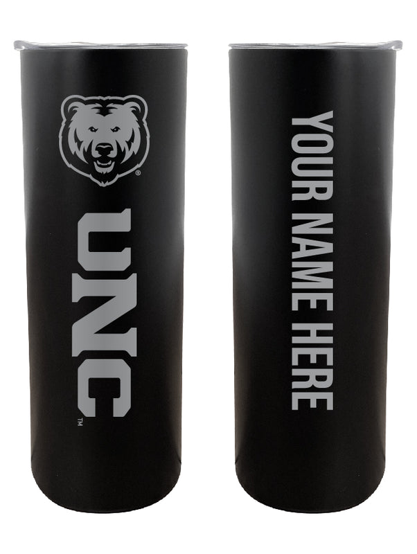 Northern Colorado Bears Customizable 20 oz Engraved Insulated Skinny Tumbler Officially Licensed Collegiate Product Black