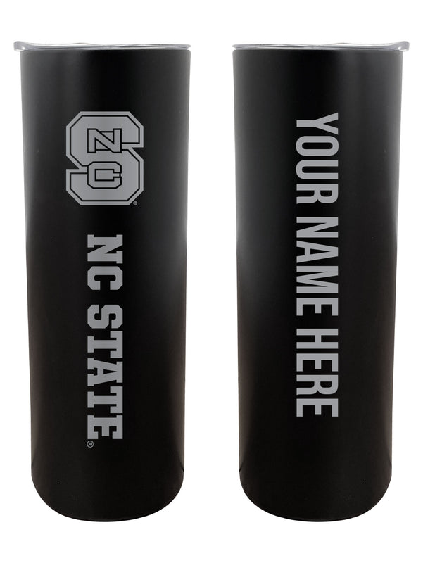 NC State Wolfpack Customizable 20 oz Engraved Insulated Skinny Tumbler Officially Licensed Collegiate Product Black