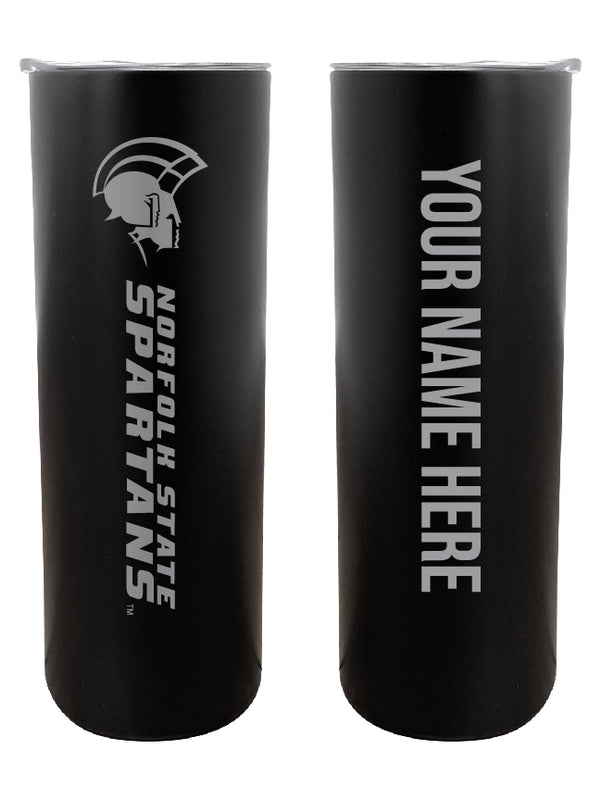 Norfolk State University Customizable 20 oz Engraved Insulated Skinny Tumbler Officially Licensed Collegiate Product Black