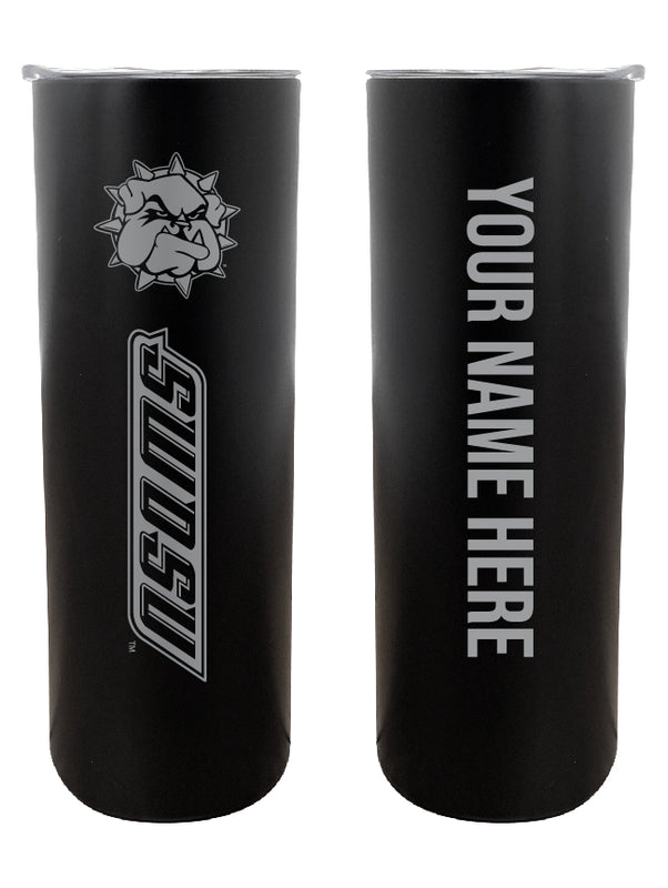 Southwestern Oklahoma State University Customizable 20 oz Engraved Insulated Skinny Tumbler Officially Licensed Collegiate Product Black